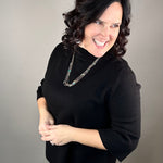 Black Mock Neck Sweater Top - Sweater FATE by LFD