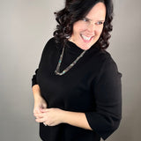 Black Mock Neck Sweater Top - Sweater FATE by LFD