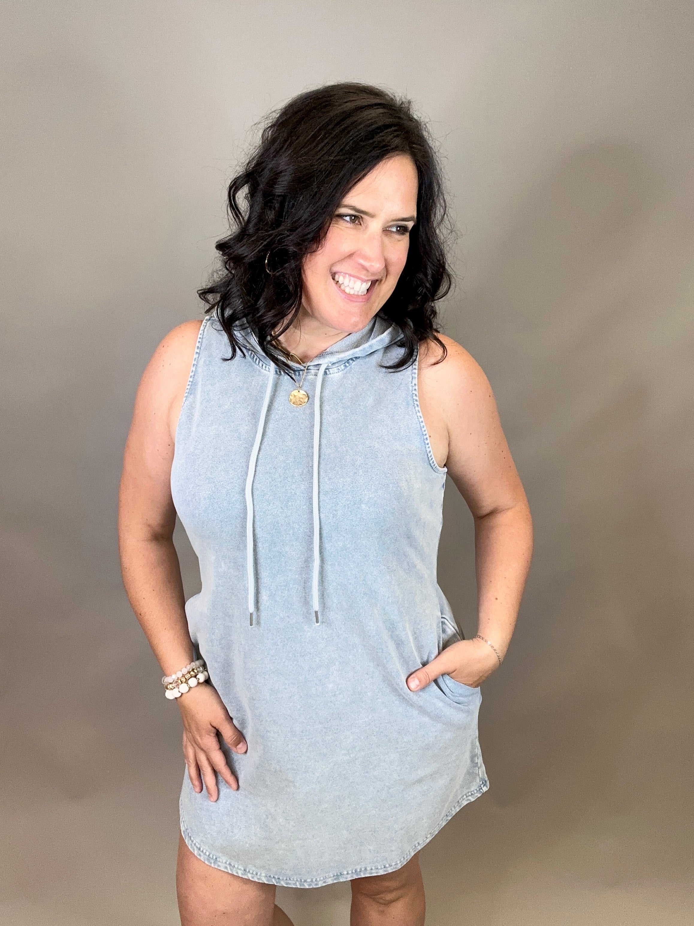 Shirley Hooded Mini Dress Dresses FLAG AND ANTHEM