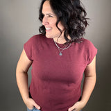 Wine Cloudy Knit Top Top - Tee TRES BIEN
