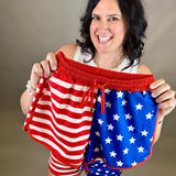 All American Drawstring Everyday Shorts Bottoms - Shorts JESS LEA