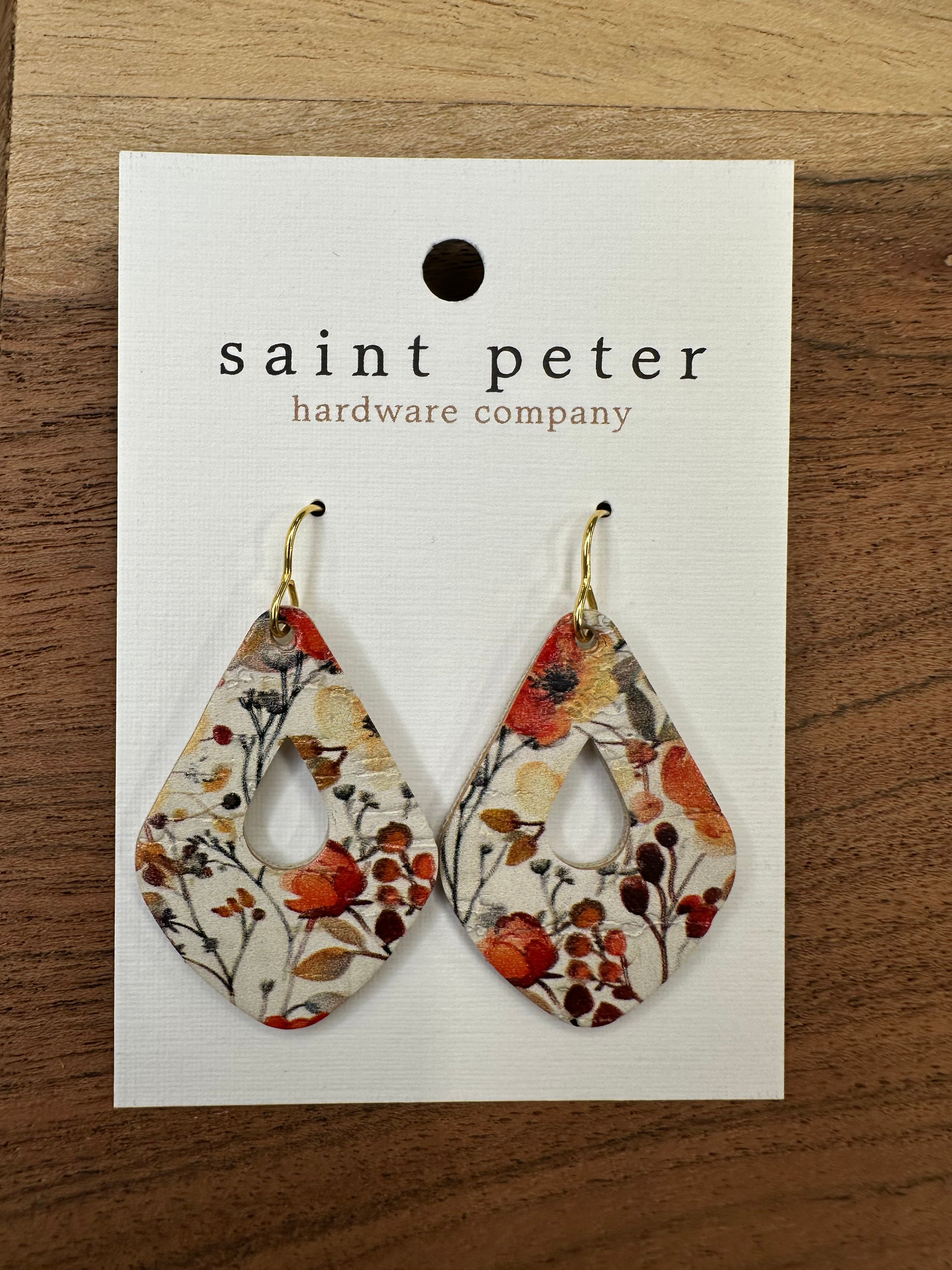 Rust & Gold Floral Fields Jewelry - Earrings St. Peter Hardware