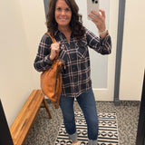 Black Red Plaid Cassian Shirt