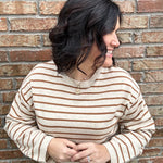 Oatmeal/Camel Soft Knitted Top Top - Sweater MIOU MUSE