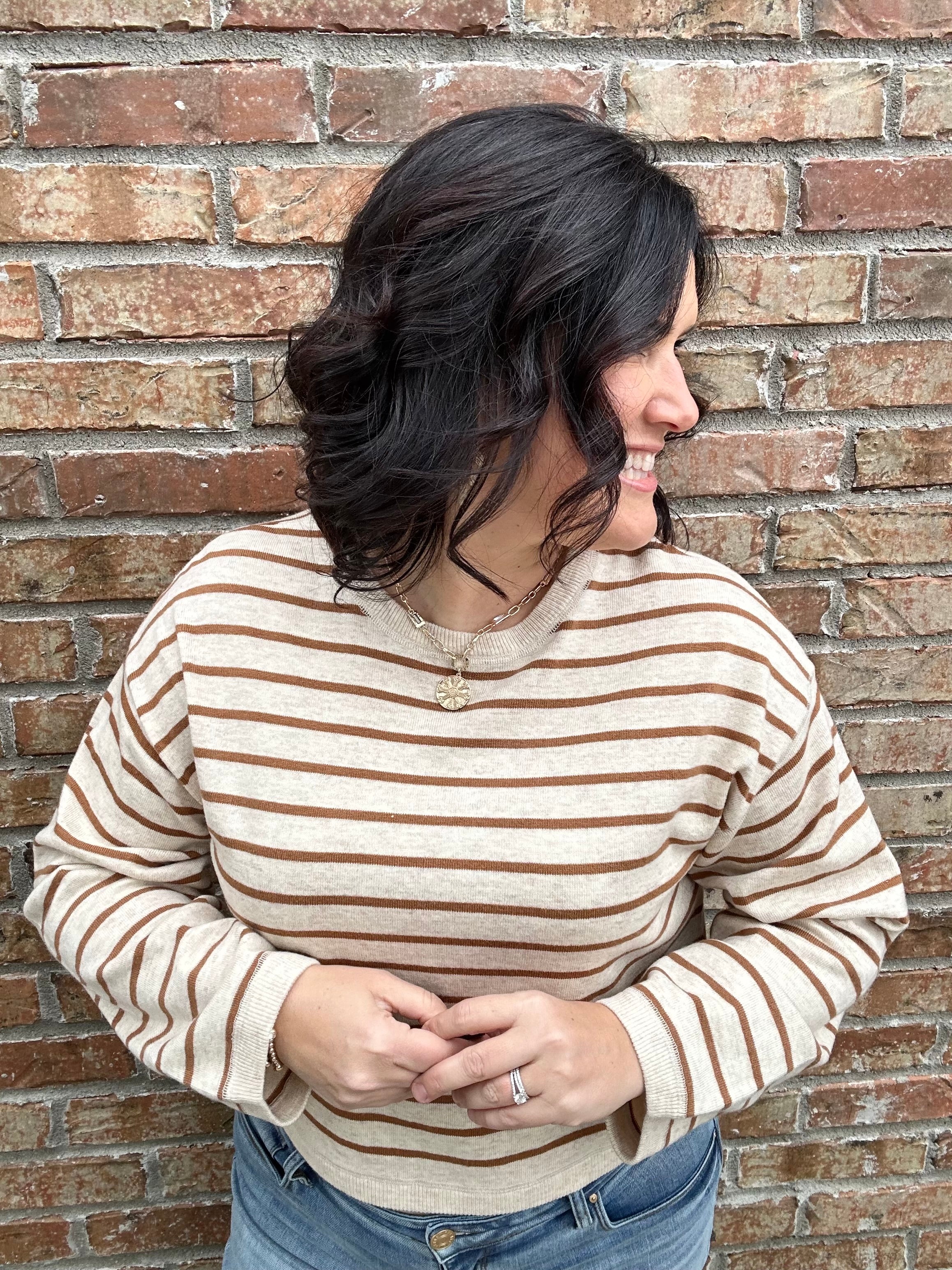 Oatmeal/Camel Soft Knitted Top Top - Sweater MIOU MUSE