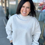 Ash Grey Reversible Mock Neck Top - Sweatshirt BUCKETLIST