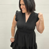 Black Smocked Waist Dress Dresses STACCATO