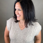 Mocha Cable Knit Vest Top Top - Sweater DOE & RAE