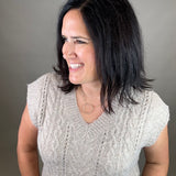 Mocha Cable Knit Vest Top Top - Sweater DOE & RAE