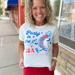 Party In The USA Graphic Tee Tops- Tees HRTandLUV