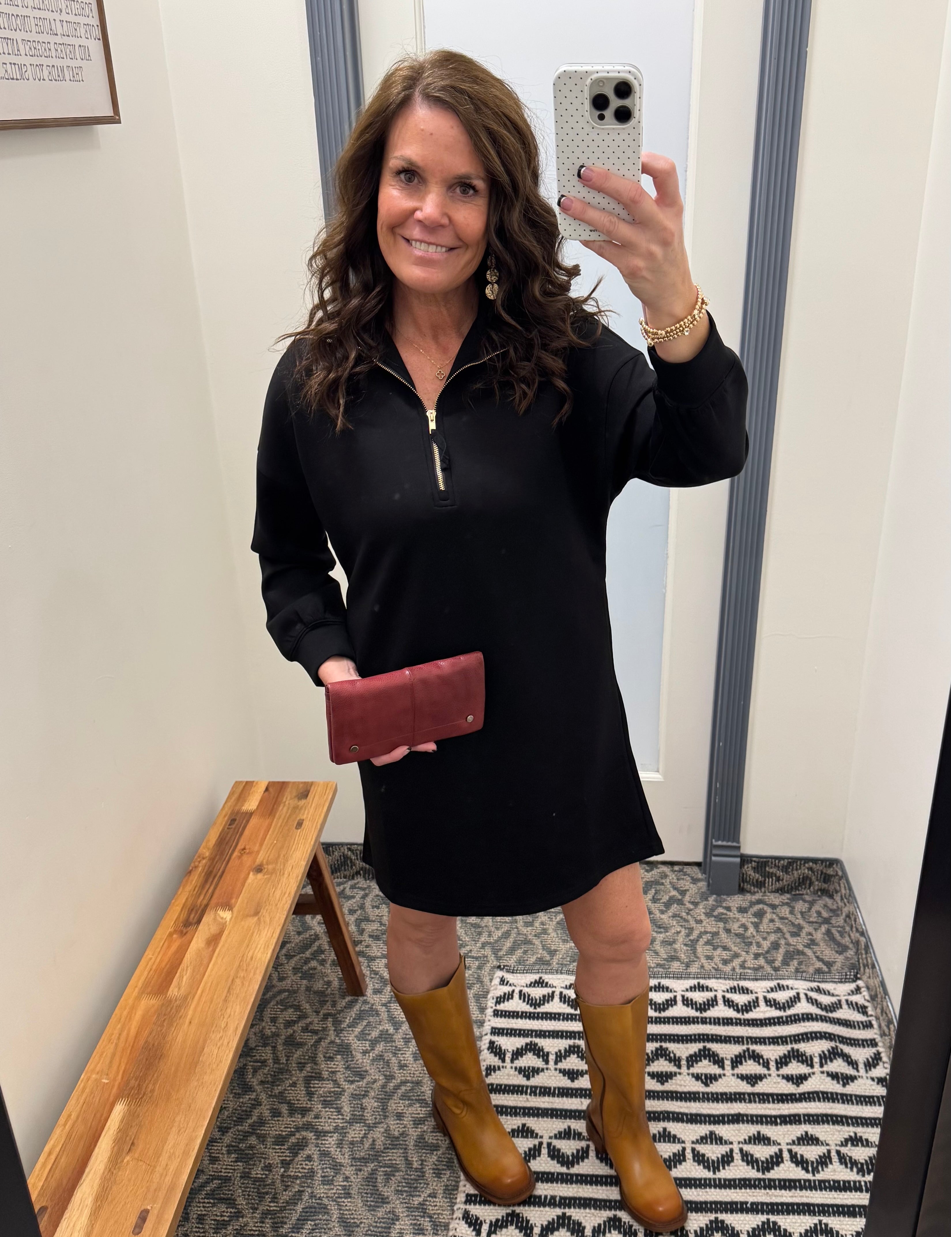 Black Modal Long Sleeve Dress Dresses P.CILL