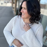 White Crochet Sweater