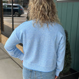 Coastal Striped Button Up Sweater