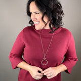 Crushed Berry Mock Neck Sweater Top - Sweater FATE by LFD