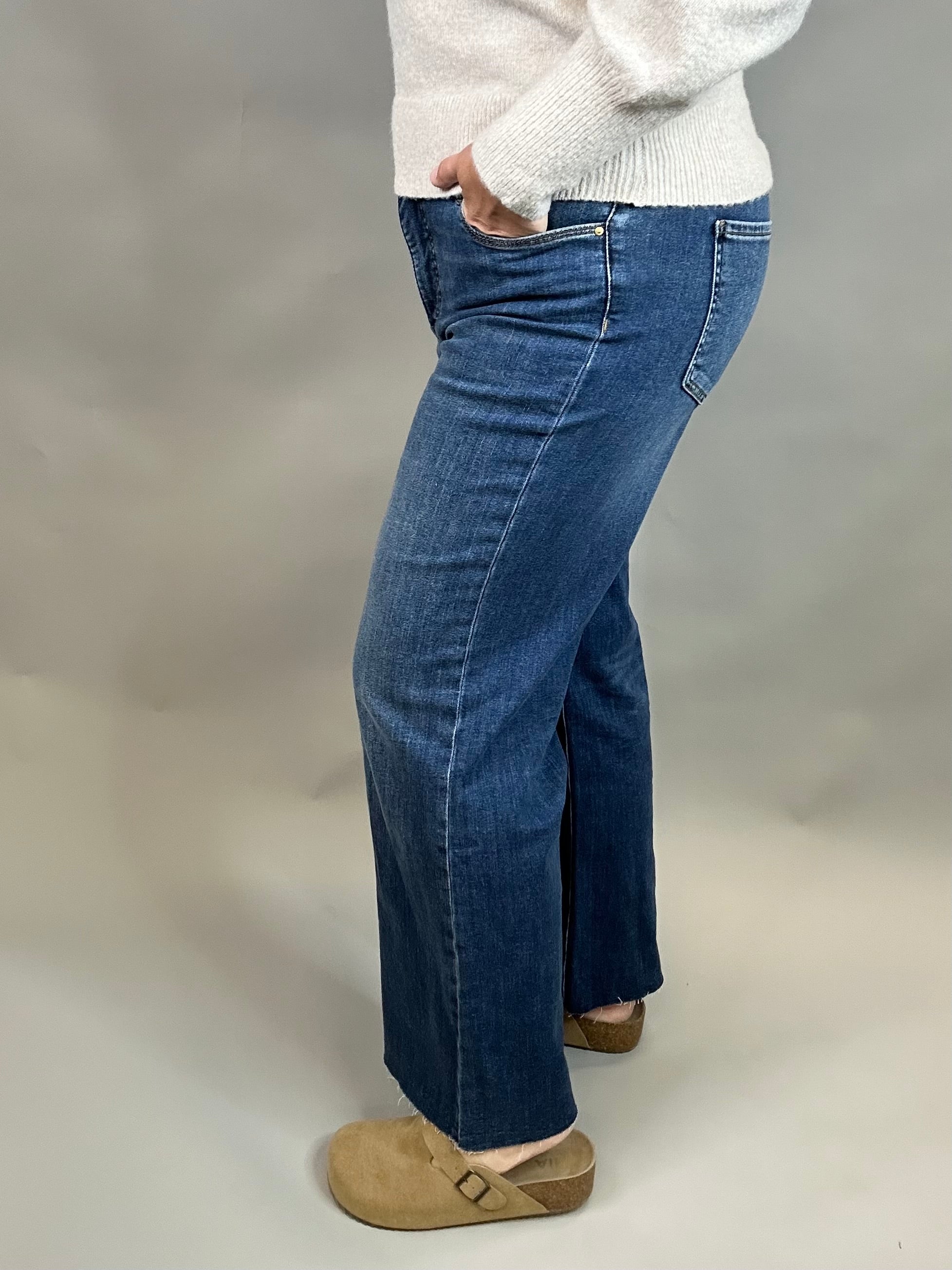 Inexhaustible Dark Wash Meg Jeans Bottom- Pants KUT FROM THE KLOTH