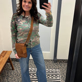 Camo Faded Button-Up Cardigan