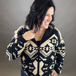 Black Aztec Canyon Jacket Outerwear- Jackets THREAD & SUPPLY