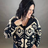 Black Aztec Canyon Jacket Outerwear- Jackets THREAD & SUPPLY