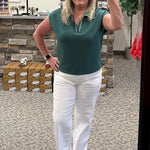 White High-Rise Straight Jean Bottom- Pants MICA DENIM
