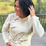 Highland Ivory Taupe Duck Knit Sweater