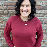 Crimson Heather Dream Knit Janie Top