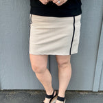 Oak Black Rib Carlton Skort Bottom- Skirt THREAD & SUPPLY