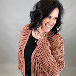 Clay Crochet Cropped Open Cardigan Tops- Cardigans DOE & RAE