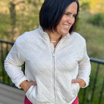 Heather Oatmeal Nash Quilted Jacket Outerwear- Jackets THREAD & SUPPLY