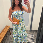 Cobalt Citrus Strapless Dress Dresses EE:SOME