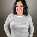 Ivory/Black Pinstripe Sweater