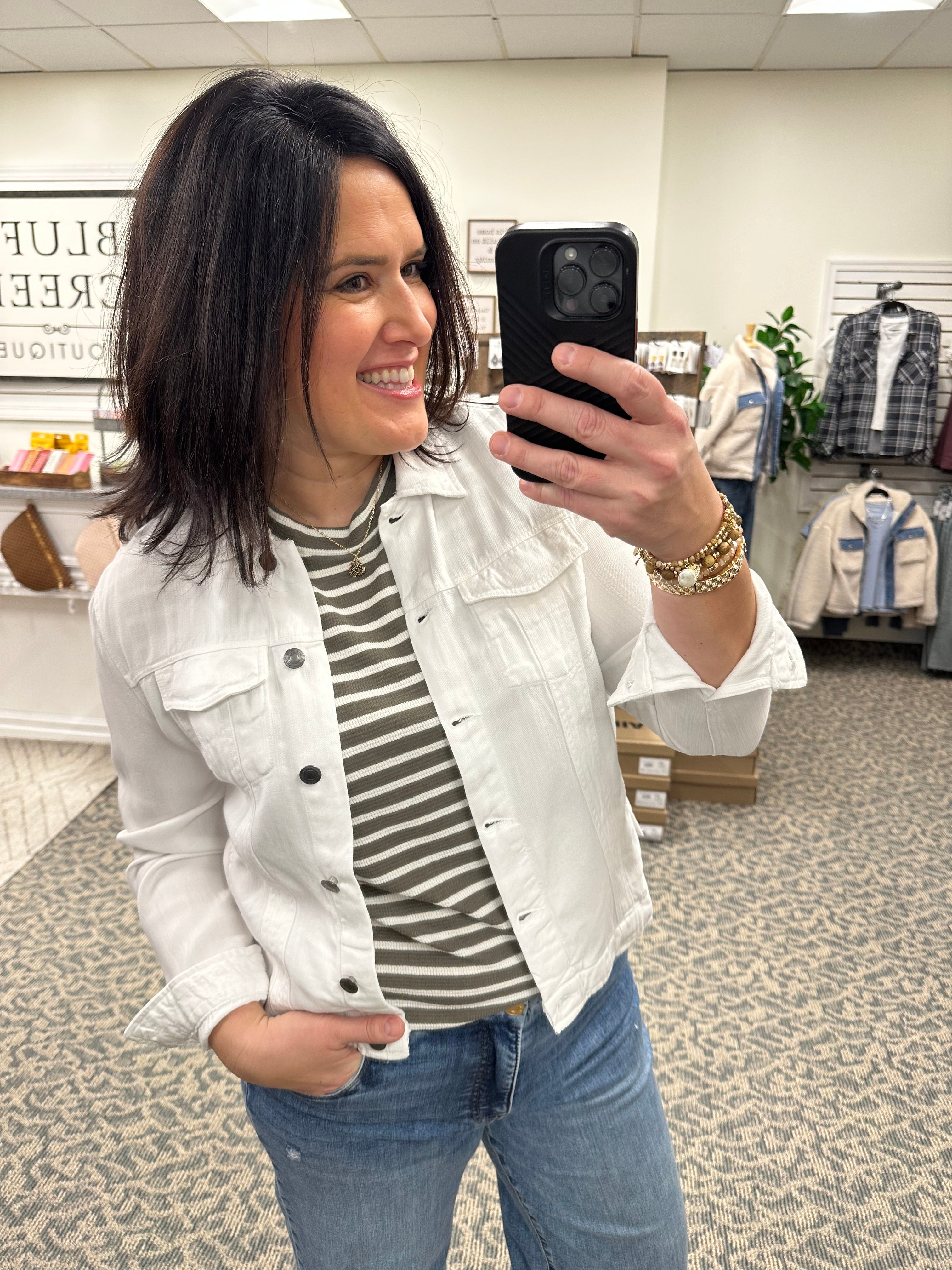 White Jackie Jacket Outerwear- Jackets THREAD & SUPPLY