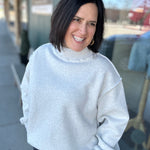 Ash Grey Reversible Mock Neck Top - Sweatshirt BUCKETLIST
