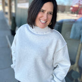 Ash Grey Reversible Mock Neck Top - Sweatshirt BUCKETLIST