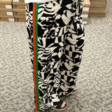 Black Pattern Detail Pant Bottoms - Pants THML