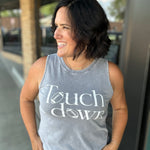 Grey Mineral Washed Touchdown Tank Top Tops- Tanks HRT and LUV