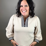 Cozy Quilt Quarter Zip Top