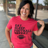 Red Eat Sleep Football Repeat