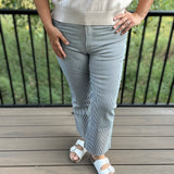 Navy/Ivory Kelsey Kick Flare Jeans
