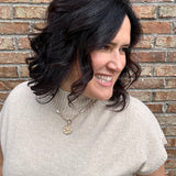 Oatmeal Mock Neck Sweater Vest Top - Sweater STACCATO