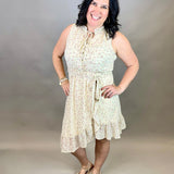 Floral Sleeveless Ruffle Hem Dress Dresses DOE & RAE