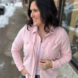 Soft Pink and White Stripe Lewis Top