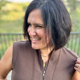 Espresso Buttery Soft Half Zip Sleeveless Top