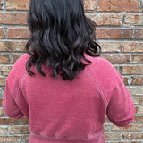 Burgundy Quarter Zip Sweatshirt