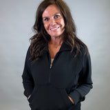 Black Caroline Pullover Top - Sweatshirt THREAD & SUPPLY