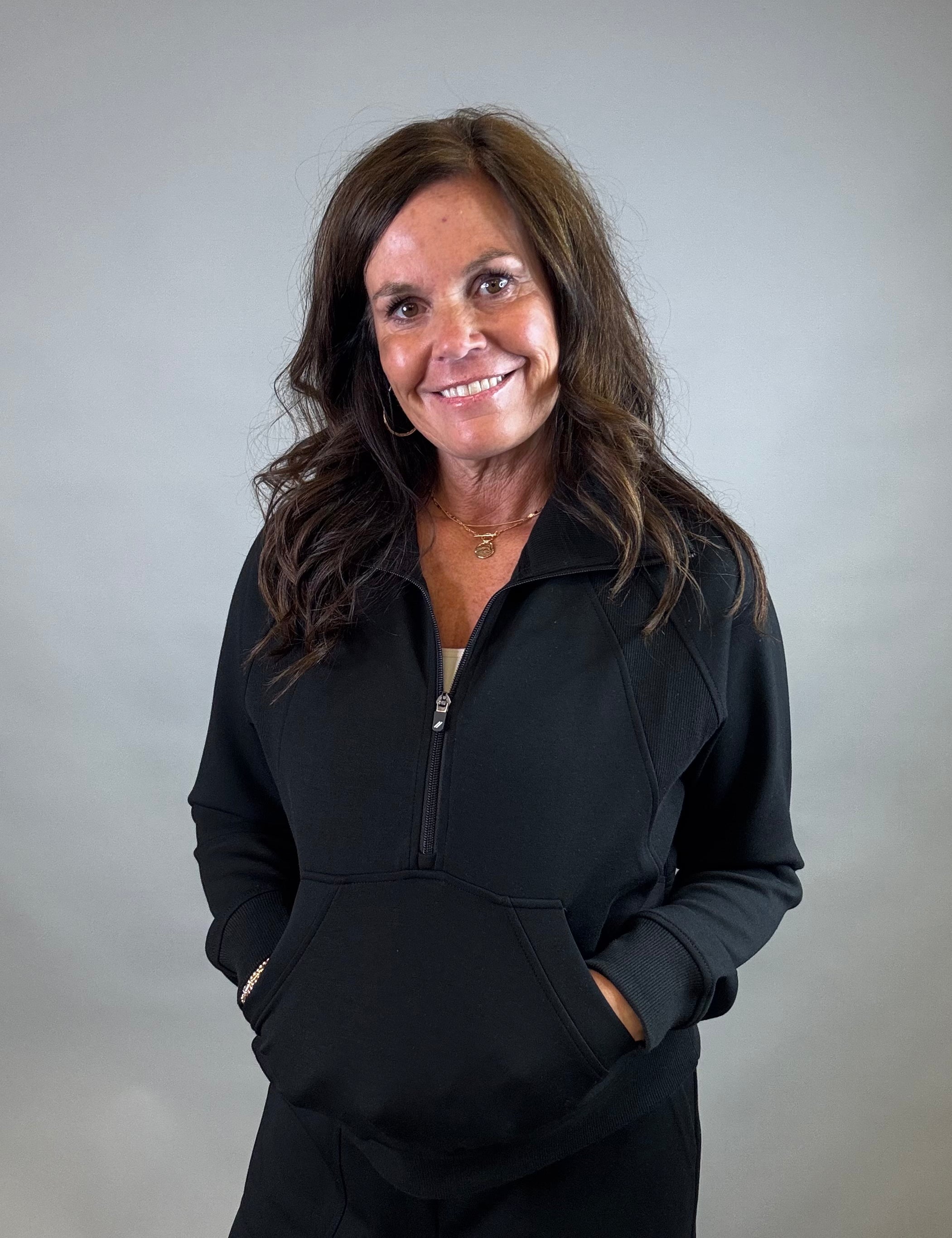 Black Caroline Pullover Top - Sweatshirt THREAD & SUPPLY