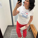 Strawberry Kelsey Ankle Flare Bottom- Pants KUT FROM THE KLOTH