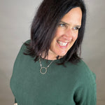 Forest Dolman Boat Neck Sweater Top - Sweater STACCATO