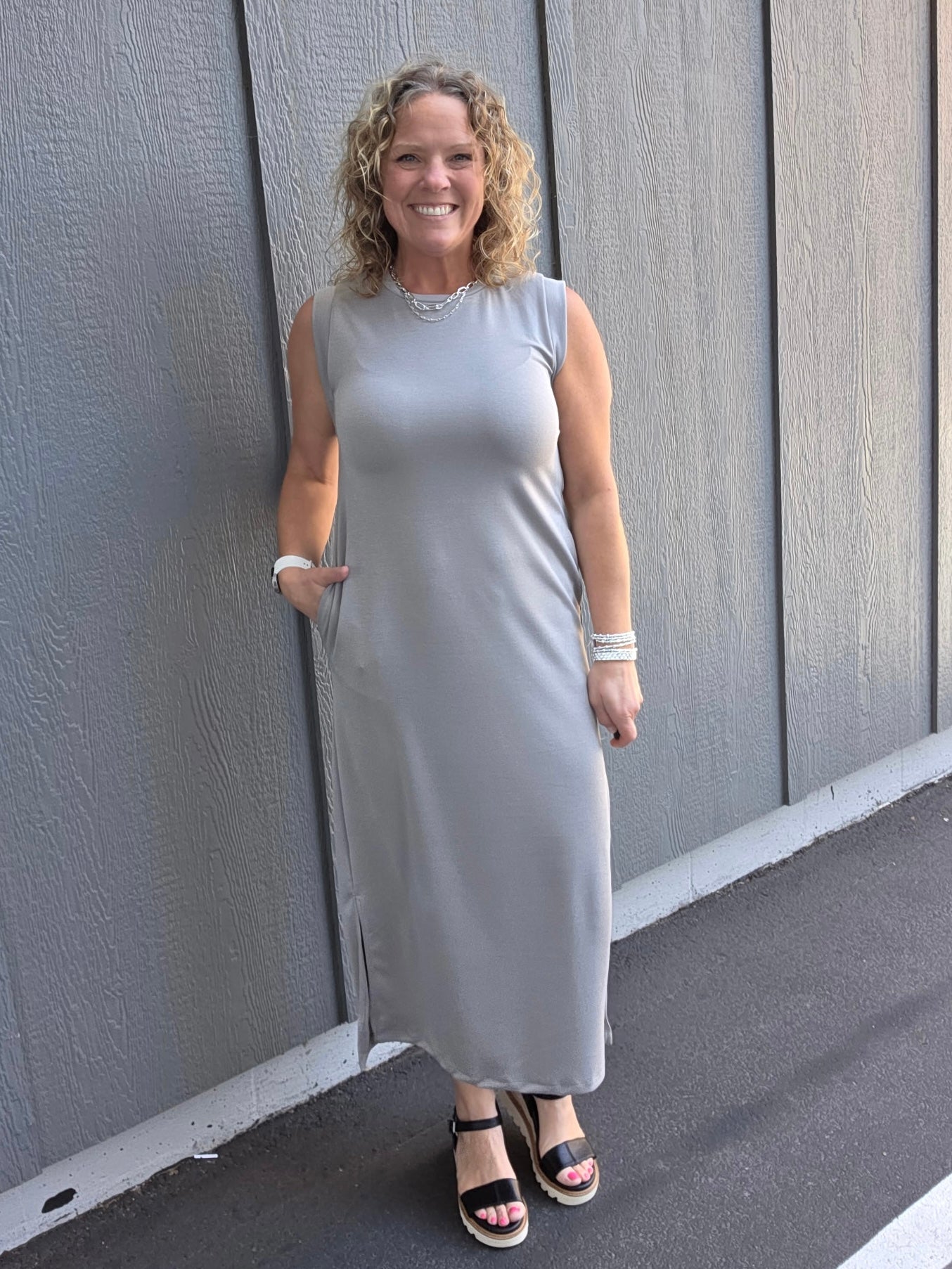 Ash Round Neck Maxi Dress Dresses GILLI