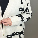 Tan and Black Bow Cardigan