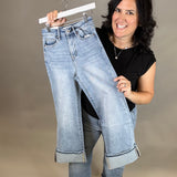 Capri Blue Wide Leg Jeans Bottom- Pants MICA DENIM
